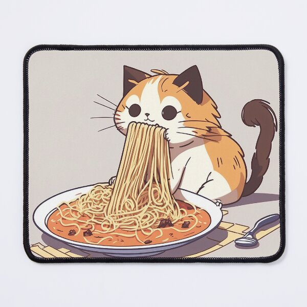 Item preview, Cat Eating Spaghetti Design designed and sold by BySpinny.