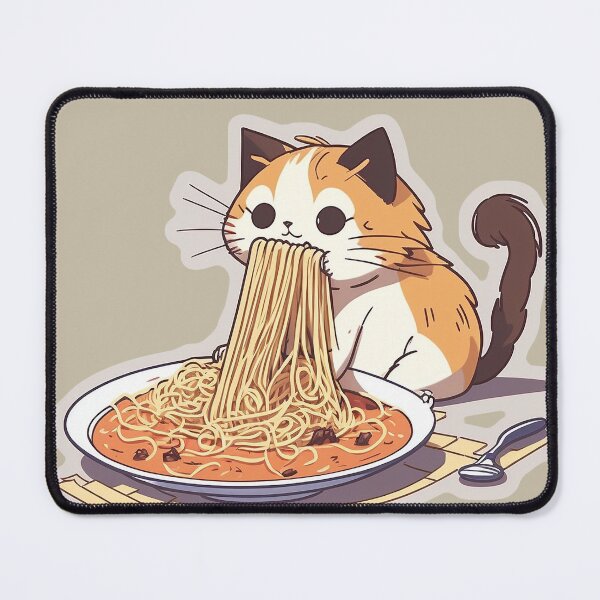 Item preview, Cat Eating Spaghetti Design designed and sold by BySpinny.