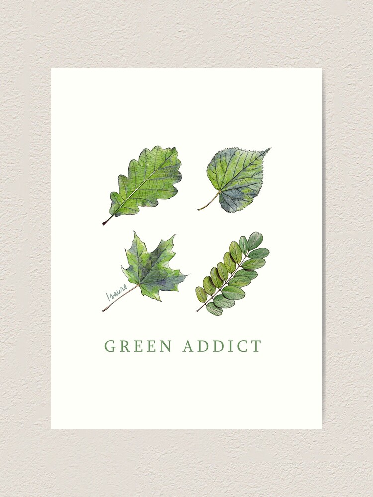 Aperçu 1 sur 3. Impression artistique avec l'œuvre GREEN ADDICT créée et vendue par IsaureEcartfixe.