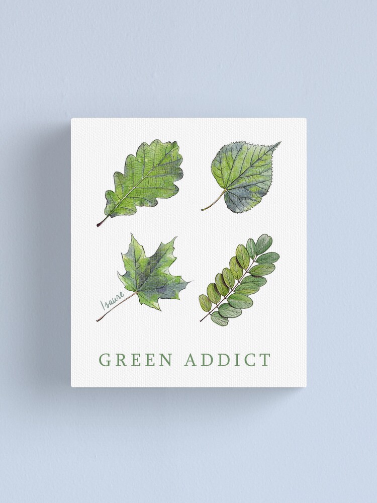Aperçu 1 sur 3. Impression sur toile avec l'œuvre GREEN ADDICT créée et vendue par IsaureEcartfixe.