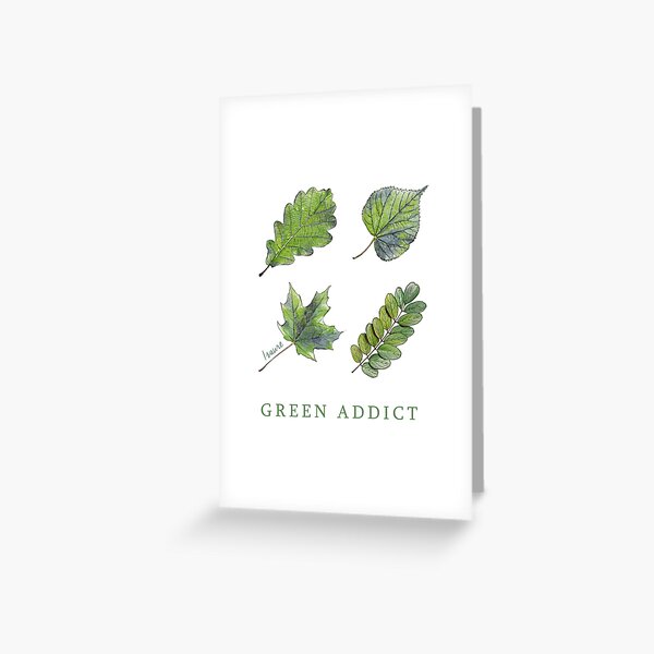 GREEN ADDICT Greeting Card