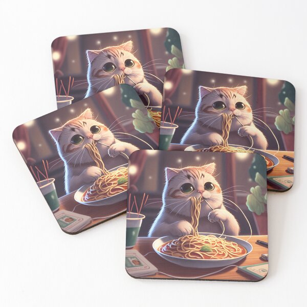 Item preview, Cat Eating Spaghetti Design designed and sold by BySpinny.