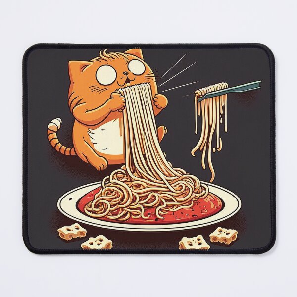 Item preview, Cat Eating Spaghetti Design designed and sold by BySpinny.