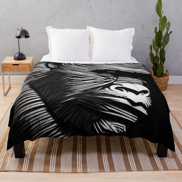 Item preview, Gorilla Negative Space Etching Wood Print Style Design designed and sold by Jozzabazza.