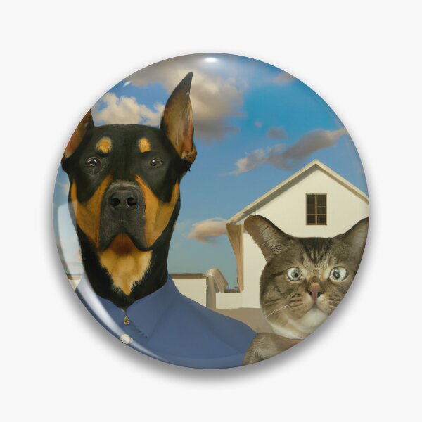 Item preview, American Gothic Dog and Cat Design designed and sold by unitydesigneu.