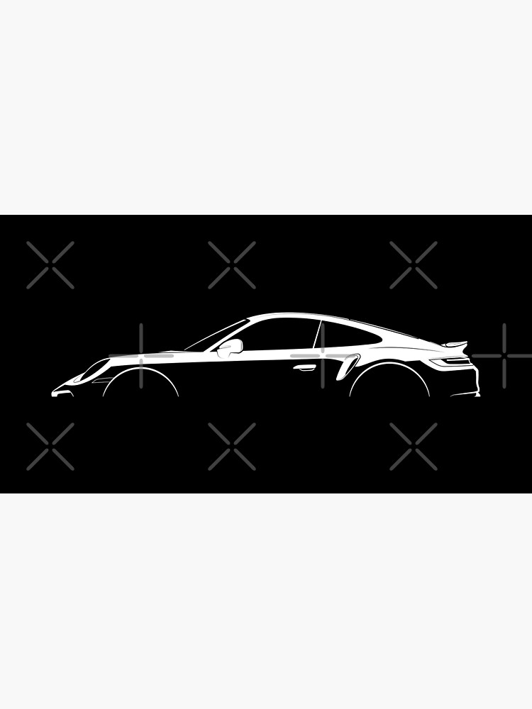 Artwork view, Porsche 911 Turbo S (992) Silhouette designed and sold by in-transit