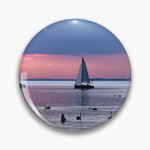 Item preview, Beautiful Summer Pink and Blue Sunset at the Lake  designed and sold by Angela Cini.
