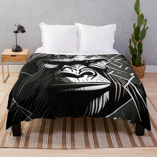 Item preview, Gorilla Negative Space Etching Wood Print Style Design designed and sold by Jozzabazza.