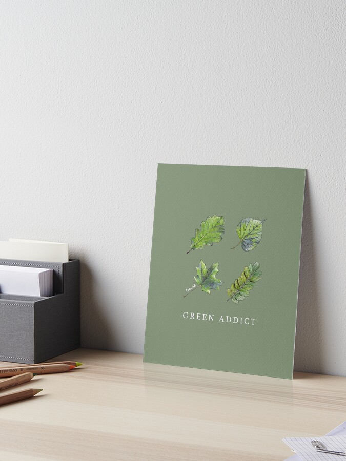 Aperçu 1 sur 2. Impression rigide avec l'œuvre GREEN ADDICT créée et vendue par IsaureEcartfixe.