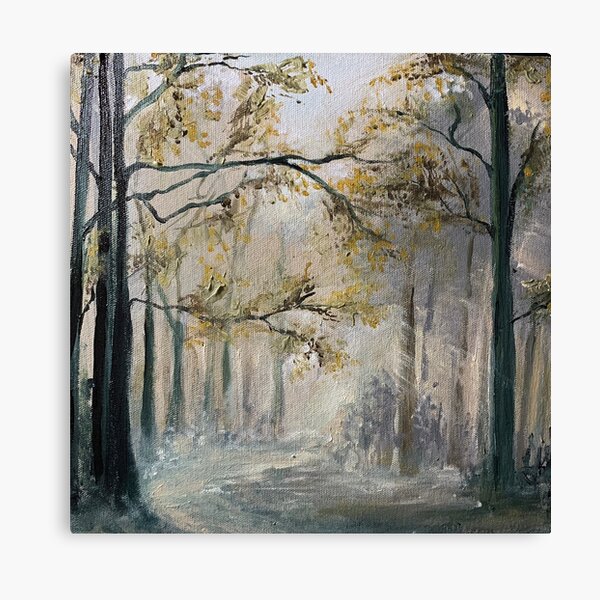Misty woods Canvas Print