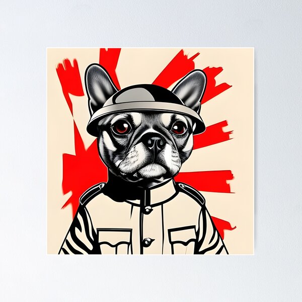 Item preview, Retro propaganda cute pug dog soldier - vintage style designed and sold by Dalive.