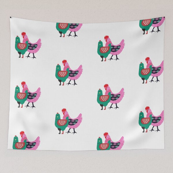 Item preview, Cock and chicken, stickers, magnets, T-shirts designed and sold by Rowbic.