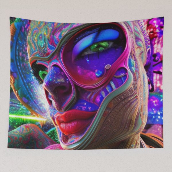 Item preview, Psychedelic Face #12 - Part of Our Psychedelic Faces Collection designed and sold by Psychedelic Psychos.
