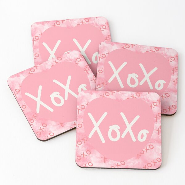 Item preview, Pink Xoxo with Watercolor Pink Background Valentine designed and sold by Apkdesigner.