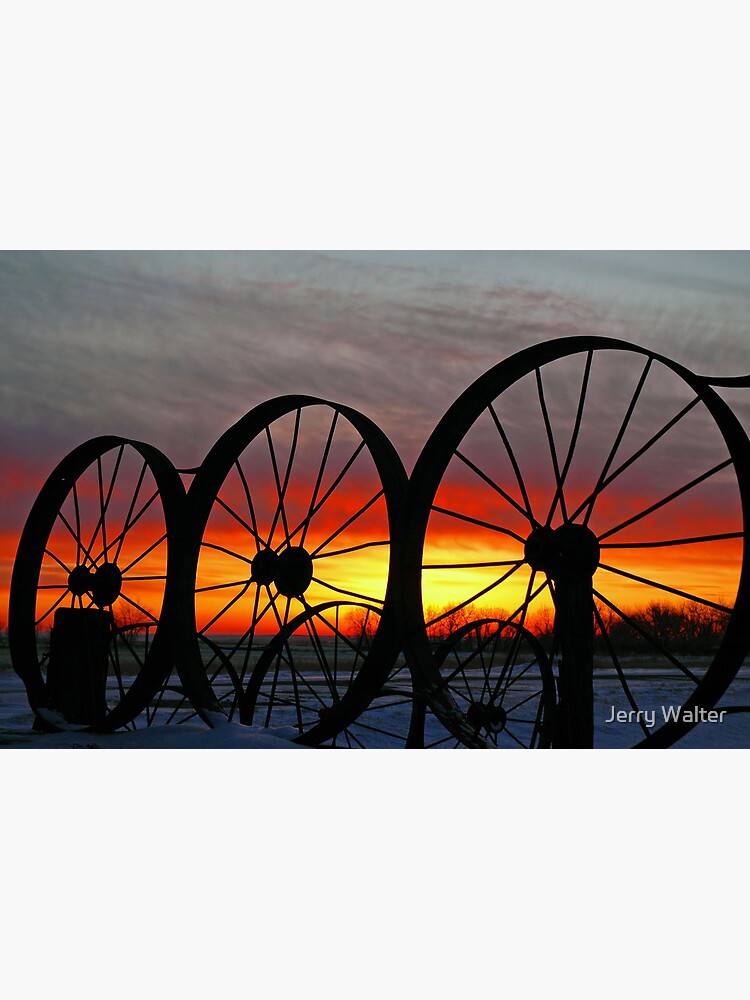 Wagon Wheel Sunset by jwwalter