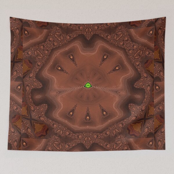 Item preview,  *FUNNY ABSTRACT PAINTING ALIEN TRIBAL FACE CHOCOLATE MIXTURE MINT GREEN WITH STARRY GREEN ANISE* designed and sold by Ralek.