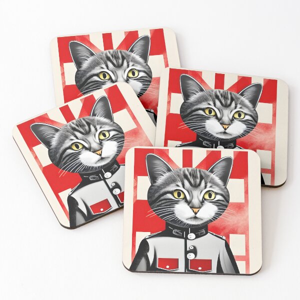 Item preview, Retro Propaganda Cats General - Vintage Style designed and sold by Dalive.