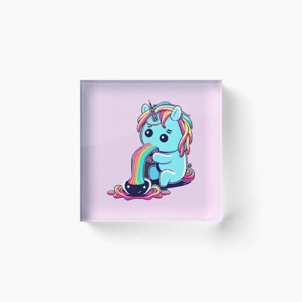 Item preview, Unicorn Rainbow Sic Vomit Puke designed and sold by Tellingmoon.
