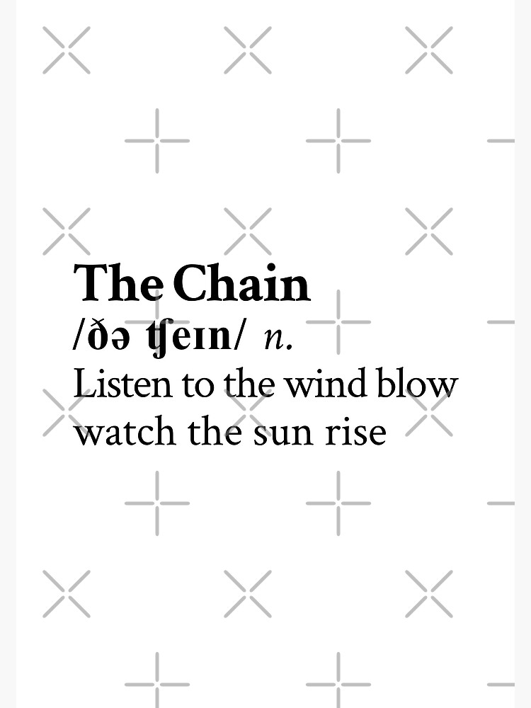 Discover The Chain by Fleetwood Mac Stevie Nicks Aesthetic Minimal Premium Matte Vertical Poster