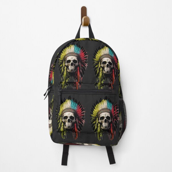 Item preview, Native American Apache Indian Skull Red Warrior Chief Apache Head designed and sold by CoyoteStudio.