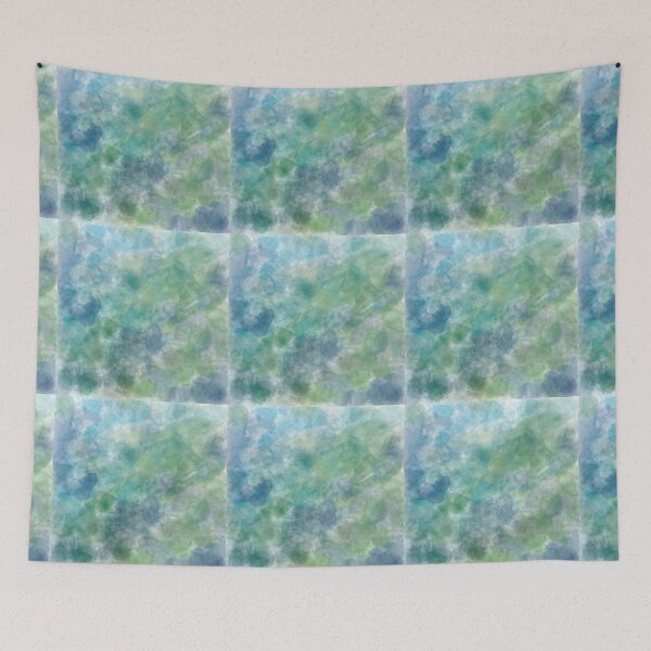 Item preview, watercolor blotches in peacock colors designed and sold by Oruel2727.