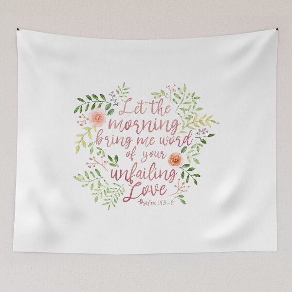 Item preview, Psalm 143:8 Blush - Watercolor Leaves designed and sold by amazingjoy.