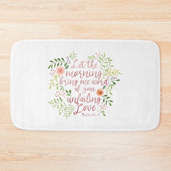 Item preview, Psalm 143:8 Blush - Watercolor Leaves designed and sold by amazingjoy.