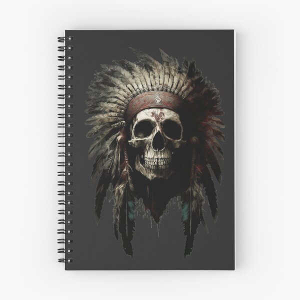 Item preview, Native American Apache Indian Skull Red Warrior Chief Apache Head designed and sold by CoyoteStudio.