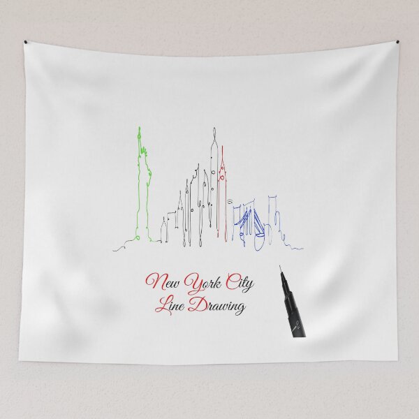 Item preview, Line drawing  - Silhouette  - New York City designed and sold by mturns57.