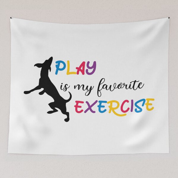 Item preview, Play Is My Favorite Exercise (black) designed and sold by OlivDesignsCo.