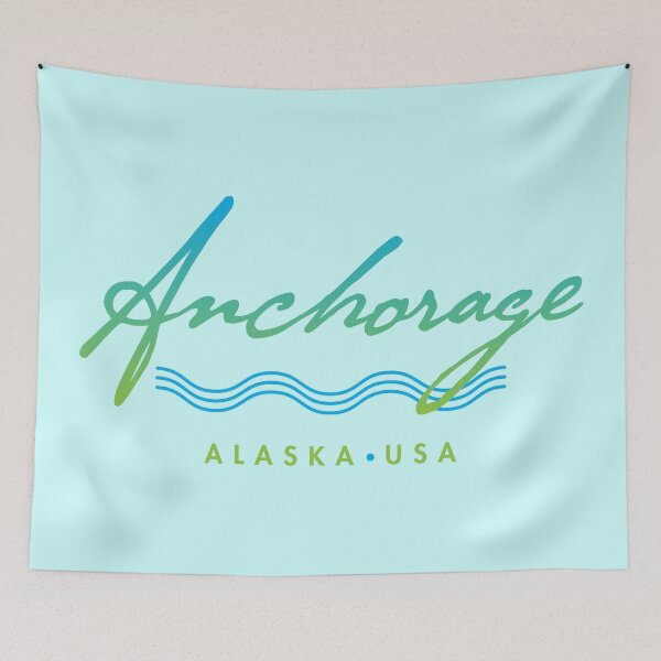 Item preview, Anchorage Alaska Typographic Design designed and sold by Futurebeachbum.