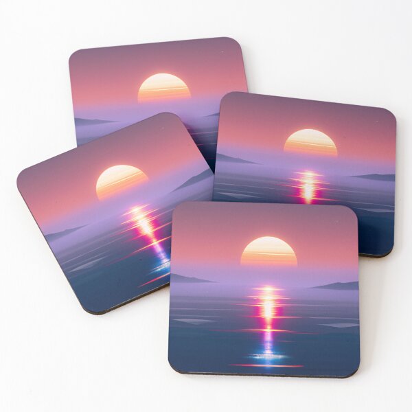 Item preview, Synthwave Sunset Above Water designed and sold by Fentier.