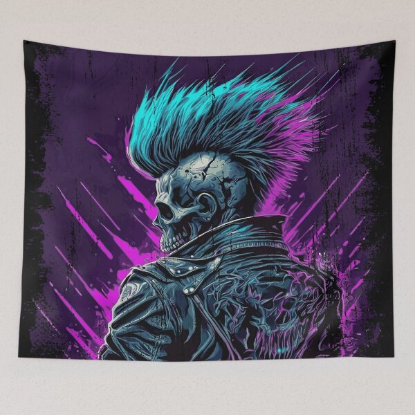 Item preview, Apocalyptic Neon Retro Punk Zombie designed and sold by drizzd.