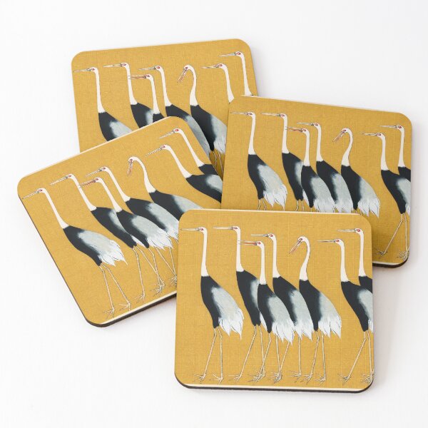 Item preview, Vintage Japanese Red Crown Cranes by Ogata Korin designed and sold by Pretty  Pixel.