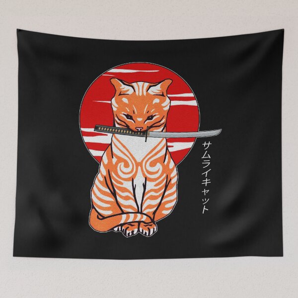 Item preview, Dangerous Samurai Cat designed and sold by Faust-ART.