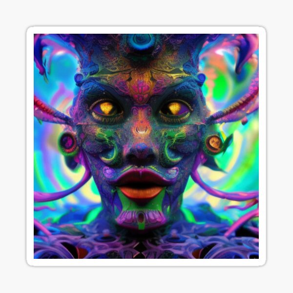 Psychedelic Face #22 - Part of Our Psychedelic Faces Collection Sticker