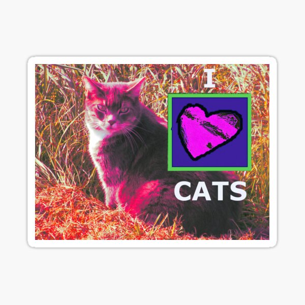 I Love Cats Sticker