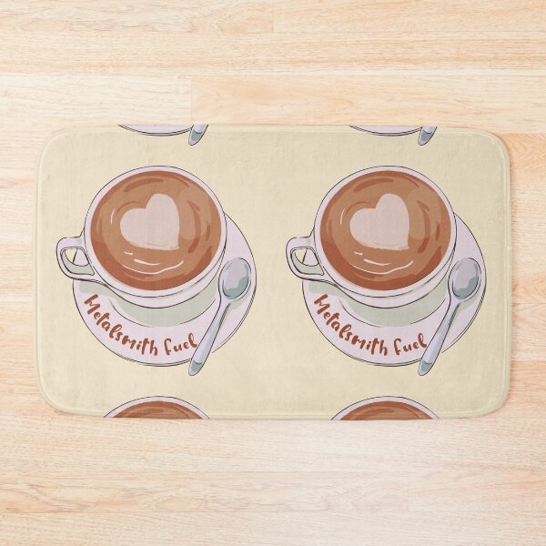Item preview, Coffee lover heart latte metalsmith fuel cute cup designed and sold by MetalicBabe.