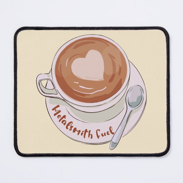 Item preview, Coffee lover heart latte metalsmith fuel cute cup designed and sold by MetalicBabe.