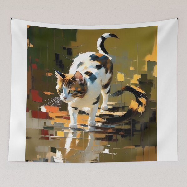 Item preview, Feline Curiosity: A Painting of My Inquisitive Cat designed and sold by KH-GardenEden.