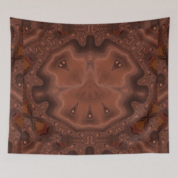 Item preview, *FUNNY ABSTRACT PAINTING ALIEN TRIBAL FACE CHOCOLATE MIXTURE MINT GREEN WITH STARRY GREEN ANISE* designed and sold by Ralek.
