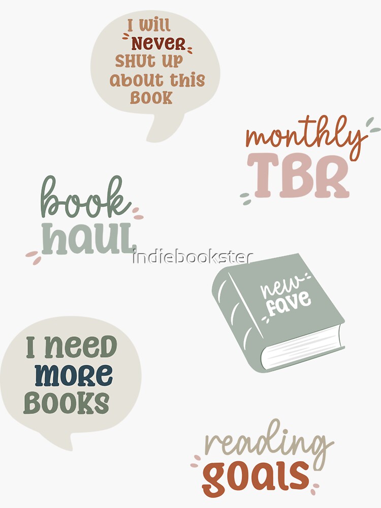 Reading journal stickers" Sticker for Sale by indiebookster