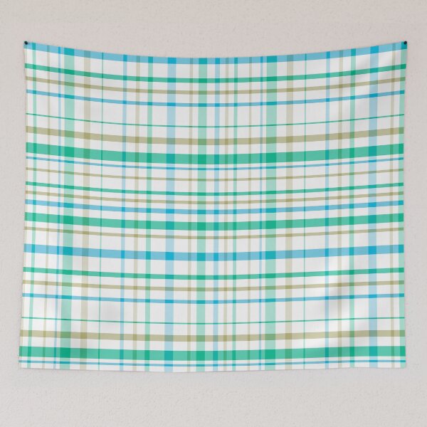 Item preview, Blue Green Yellow Plaid Pattern designed and sold by Claudia McBain.