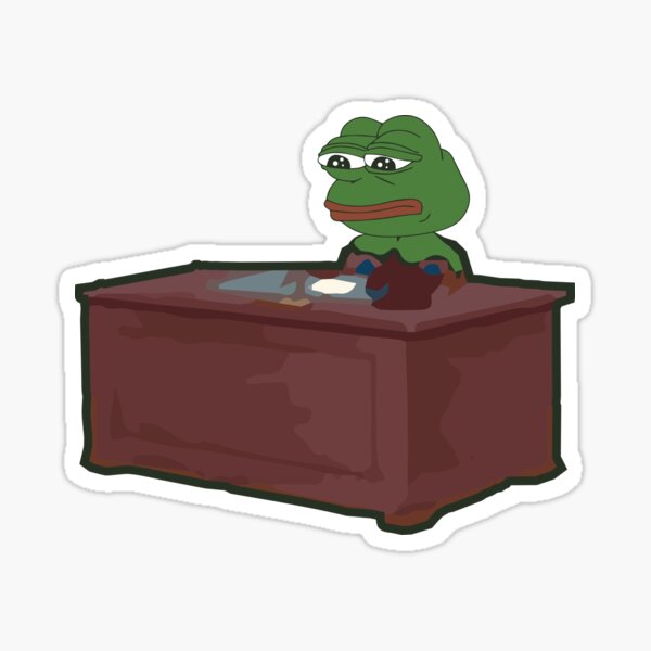 Working from home Pepe Sticker