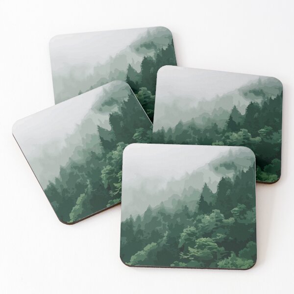 Item preview, Abstract Illustration:- Abstract Landscape Wall Art-Abstract Forest illustration designed and sold by typoinspired.
