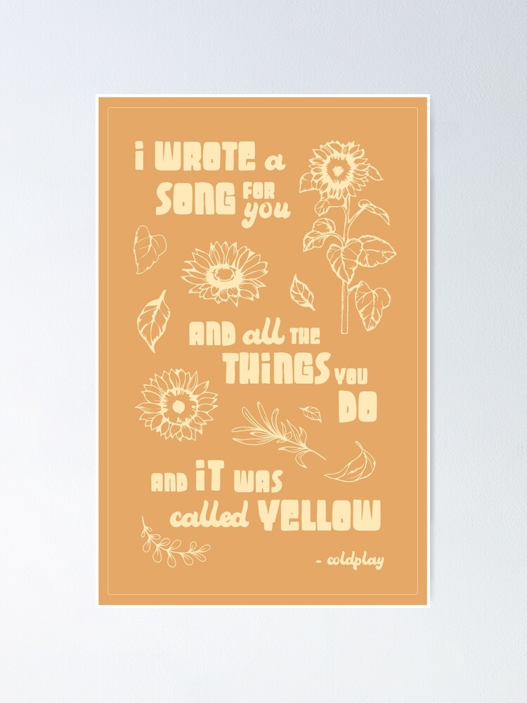 Coldplay Lyrics Posters for Sale