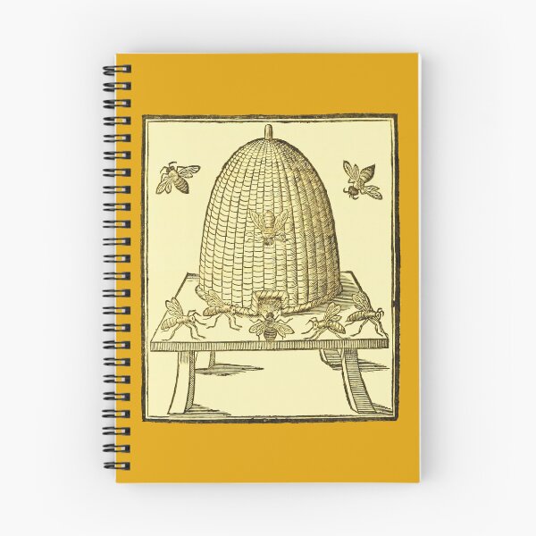 Item preview, Skep hive with honey bees, woodcut from 1658. designed and sold by Luggnagg.