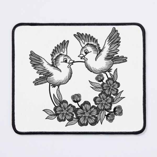 Item preview, Birds with flower wreath  designed and sold by FloralsbyKavya.
