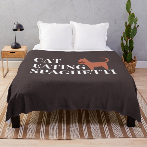 Item preview, cat eating spaghetti designed and sold by Nafeesdesign.