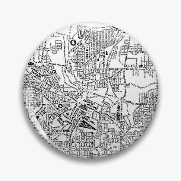 Item preview, Akron Ohio Street Map  designed and sold by fiberandgloss.